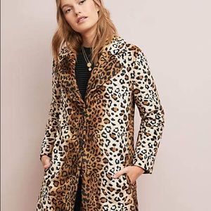 Helen Birman London x Anthropologie leopard coat